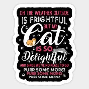 Meowy Catmas. Funny Christmas Cats Owner Gift. Sticker